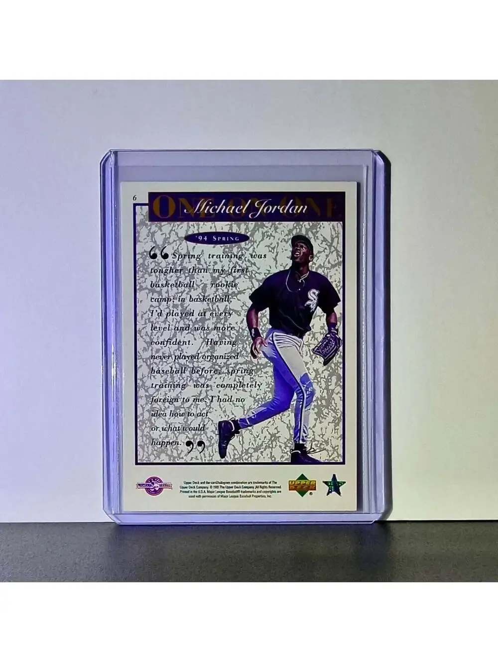 Michael Jordan 1995 Upper Deck Minors One on One #6 Card Chicago Bulls